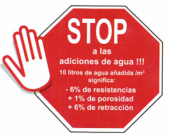 STOP adiciones de agua