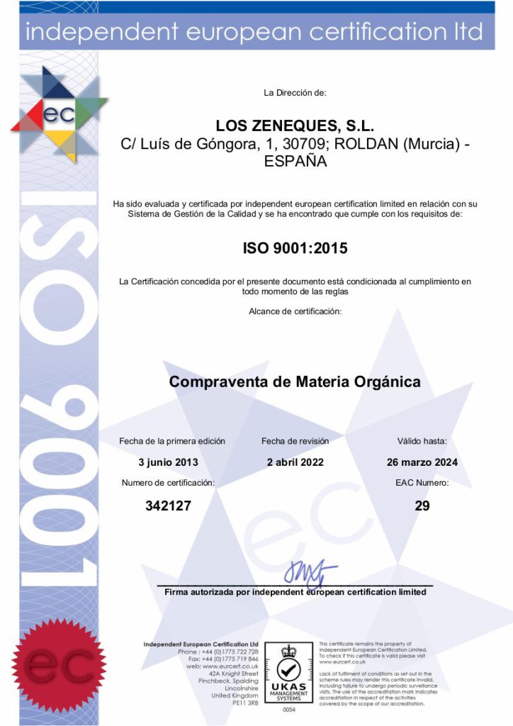 CERTIFICADO ISO 9001 20015